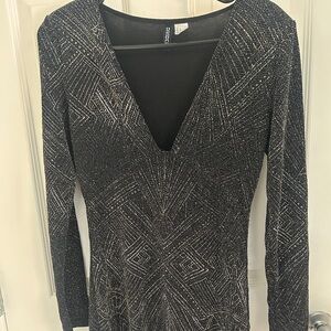 Sparkly Min Dress long Sleeve